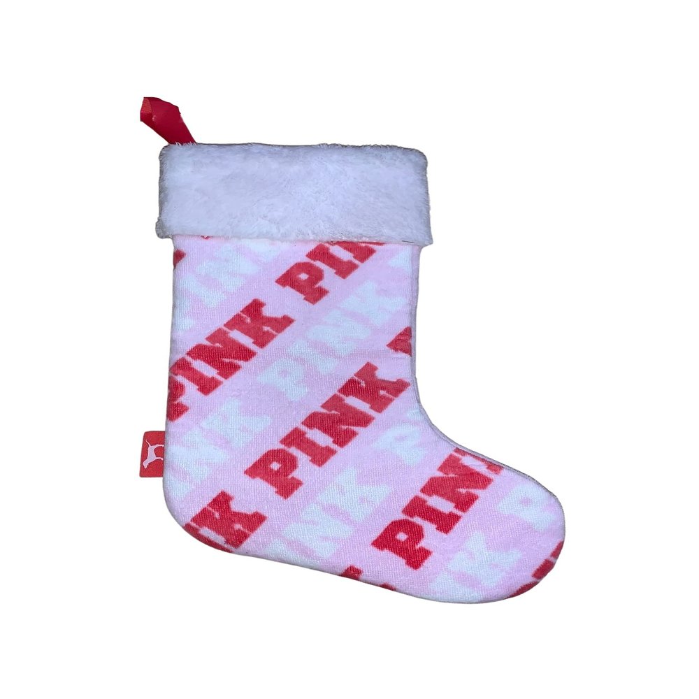 Victoria's Secret Pink Holiday Stocking Color Pink/White/Red New