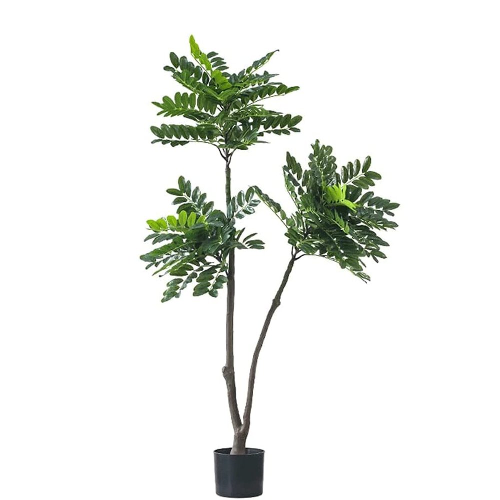 XXZY Simulation Artificial Trees Green Pots Artificial Floor Plants Big Leaf Boxwood Faux Tree Perfect for Home Office Gardens