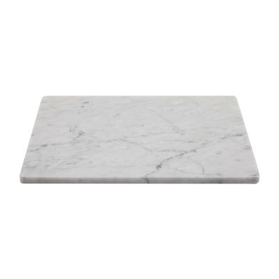 Adolif Marble Pastry and Cutting Board 12x16 Inch, Marble Slab With Non-Slip Feet For Baking, Cheese, Charcuterie, Chocolate, Pack of 1 Piece, Carrara White