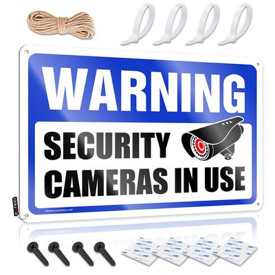 Metal Home Sign Warning Security Cameras I Use Tin Sign Funny Metal Signs for Outdoors Room Door Decor ( Size : 20X30CM )