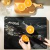 Adolif Natural Black Marble Pastry and Cutting Board, 12x16x0.7 Inch, Heavy for Dough Chocolate, Pack of 1 view 2