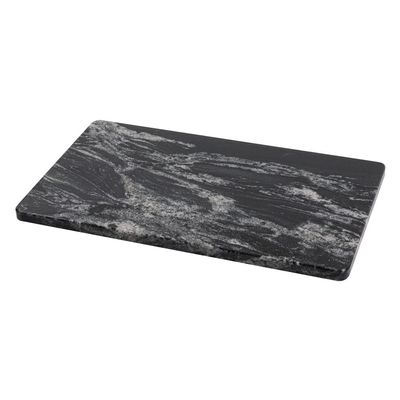 Adolif Natural Black Marble Pastry and Cutting Board, 12x20x0.7 Inch, Heavy for Dough Chocolate, Pack of 1