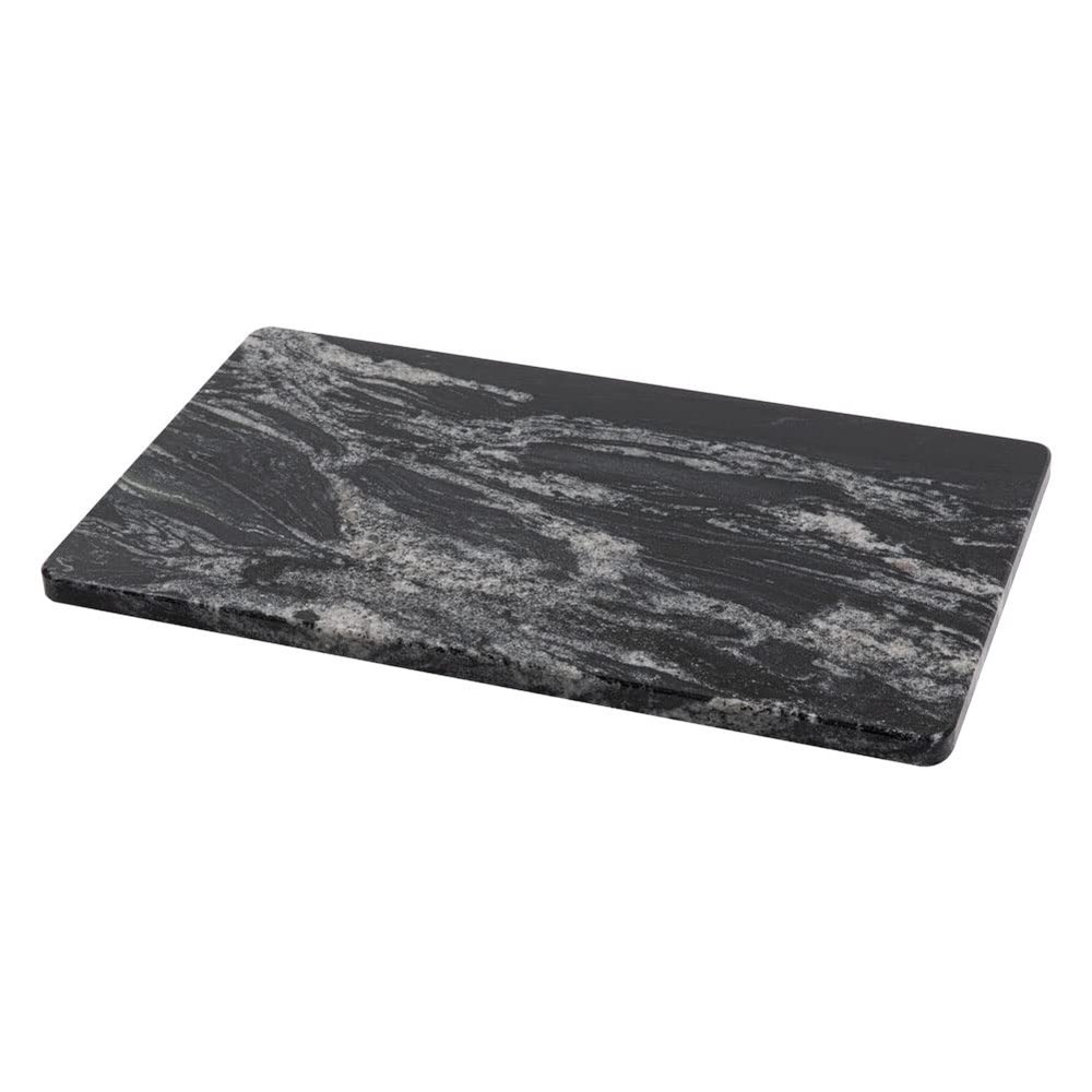 Adolif Natural Black Marble Pastry and Cutting Board, 12x20x0.7 Inch, Heavy for Dough Chocolate, Pack of 1