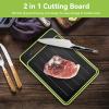 2 in 1 Defrosting Tray, Defrost Cutting Board with Knife Sharpener, Thawing Tray for Frozen Meat, Double Sided Cutting Board with Knife Sharpener view 2