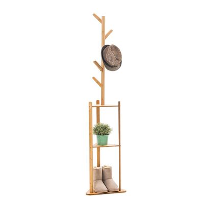 TOMYEUS Coat Rack Floor-standing Coat Rack Household Vertical Heavy-duty Coat Shelf Bedroom Bedside Hanger Living Room Corridor Corner Coat Racks 3-layer Shelf Coat Rack Hat Stand