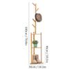 TOMYEUS Coat Rack Floor-standing Coat Rack Household Vertical Heavy-duty Coat Shelf Bedroom Bedside Hanger Living Room Corridor Corner Coat Racks 3-layer Shelf Coat Rack Hat Stand view 2