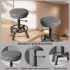 BOKKOLIK Vintage Short Bar Stools Swivel PU Seat 15-21inch Height Adjustable Extra Guest Chair Kitchen Island Counter Stool(Set of 2) view 3