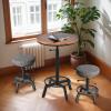 BOKKOLIK Vintage Short Bar Stools Swivel PU Seat 15-21inch Height Adjustable Extra Guest Chair Kitchen Island Counter Stool(Set of 2) view 4
