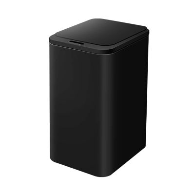 Bathroom Trash Can Smart Induction Household Trash Can Stainless Steel Automatic Trash Can Narrow Kitchen Trash Can with Lid Bathroom Touchless Trash Can Waste Bin ( Capacity : 6L , Color : Black )