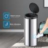 Bathroom Trash Can Smart Trash Can Stainless Steel Household Living Room Trash Can with Lid Round Kitchen Induction Trash Can, 5.2 Gallons/7.9 Gallons Waste Bin ( Capacity : 30L , Color : Silver ) view 3