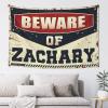 Funny Bar Decor Beware of Zachary Tapestry Tapestry for Walls Boys Bedroom Accessories ( Size : 75X100CM ) view 1