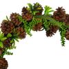 20" Hand Crafted Needle Pine Cone Artificial Christmas Wreath Home Decoration view 3