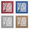 O3 Design Studio New York Cut Map framed, White map, White frame, 9x9 inches, paper cutting art work, Gift Boxed, 4 background color, self-changing, Wall Art view 4