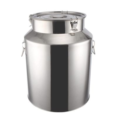Milk Transport Barrels with Silicone Seal, Food Grade 201 Stainless Steel Milk Can Tote Jug Milk Bottle Oil Bucket Tea Canister / 28L