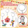 Taiyin 30 Pcs Circus Party Favors Ninja Clown Animals Pirate Themed Keychain for Carnival Birthday Party Supplies(Circus) view 2