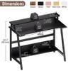 ALISENED 31.5 Inch Small Office Desk with Storage, Small Desk for Small Spaces, Compact Home Office Desk, Mini Study Desk for Bedroom, Black view 3