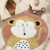 USTIDE Round Animal Rug 4ft Shaggy Mat Soft Monkey Rug Animal Carpet for Bedroom Classroom Home Decor view 1