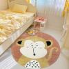 USTIDE Round Animal Rug 4ft Shaggy Mat Soft Monkey Rug Animal Carpet for Bedroom Classroom Home Decor view 2