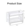 Jaugufiy 2 Tier Plastic Countertop Shelf Organizer Storage Rack, Multifunction Pantry Storage Organizer Kitchen Spice Rack Bathroom Tabletop Shelf Organizer (White) view 2