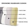Cotton Linen Rectangle Headboard Pillow Day Bed Back Long Pillow,Large Bolster Reading Back Rest Pillow Dormroom Backrest with Removable Cover,B,No headboard Full 47.2" view 2