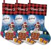 MALIHONG Personalized Dog Christmas Stocking 3 Pack Stockings Brittany Spaniel Dog Fireplace Hanging Stockings Children's Candy Gift Bag Indoor Family Holiday Xmas Party Christmas Decor 14.4" view 1