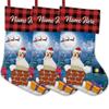 MALIHONG Personalized Dog Christmas Stocking 3 Pack Stockings Lhasa Apso Dog Fireplace Hanging Stockings Children's Candy Gift Bag Indoor Family Holiday Xmas Party Christmas Decor 14.4" view 1