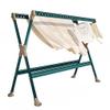 UNNS Foldable Drying Rack Foldable Drying Rack Aluminum Alloy Double-Layer Clothes Hanger Floor Hanger Suitable for Drying in Balcony Laundry Room Clothes Drying Rack (Color : A) view 1