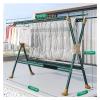 UNNS Foldable Drying Rack Foldable Drying Rack Aluminum Alloy Double-Layer Clothes Hanger Floor Hanger Suitable for Drying in Balcony Laundry Room Clothes Drying Rack (Color : A) view 2