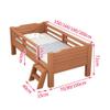 Wood Platform Bed Frame with Headboard and Footboard, Widening Furniture Bed for Adults, Kids, Toddlers, Teenagers, Easy to Assemble (Size : 180x100x40cm) view 3