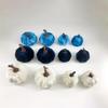 12 Pcs Artificial Pumpkin Velvet Harvest Thanksgiving Fake Pumpkin Decorations, Foam Plastic Fake Faux Artificial Pumpkins for Halloween Fall Harvest Festival Home Table Decor (Blue) view 3