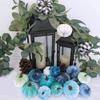 12 Pcs Artificial Pumpkin Velvet Harvest Thanksgiving Fake Pumpkin Decorations, Foam Plastic Fake Faux Artificial Pumpkins for Halloween Fall Harvest Festival Home Table Decor (Blue) view 4