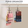 PODATOL Purse Hanger for Closet, 2 Pack Rotatable Organizer Bag Hanger Hook, Space Saving Closet Organizers and Storage for Bags, Backpacks, Handbags, Black view 2