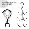 PODATOL Purse Hanger for Closet, 2 Pack Rotatable Organizer Bag Hanger Hook, Space Saving Closet Organizers and Storage for Bags, Backpacks, Handbags, Black view 3
