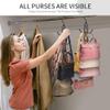 PODATOL Purse Hanger for Closet, 2 Pack Rotatable Organizer Bag Hanger Hook, Space Saving Closet Organizers and Storage for Bags, Backpacks, Handbags, Black view 4