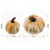 12 Pcs Artificial Pumpkin Velvet Harvest Thanksgiving Fake Pumpkin Decorations, Foam Plastic Fake Faux Artificial Pumpkins for Halloween Fall Harvest Festival Home Table Decor (Orange) view 2