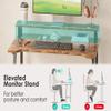 ALISENED 31.5 Inch Small Office Desk with Storage, Small Desk for Small Spaces, Compact Home Office Desk, Mini Study Desk for Bedroom, Brown view 4