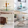 RHSH Table Top Tempered Glass, Round,  17.7in 21.6in 23.6in 25.6in Glass Table Top, 1/3" Thick, Bevel Premium Round Circular Plate Glass, Dining Table, Coffee Table, Desk Furniture Replacement Part view 3