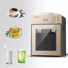 Top Loading Countertop Water Cooler Dispenser with Hot Cold and Room Temperature Water, Water Coolers 5 Gallon Top Load,Hot/Cold Water Cooler Dispenser for Office, Home (Black-Gold) view 2