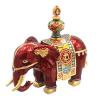 Feng Shui Good Fortune Red Prosperity Elephant with Treasure Vase Luck Enhancement view 1