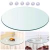RHSH Round Glass Table Top, Dining Table Protection Glass, 1/3" Thick Glass, High Hardness, 23.6in 25.6in 29.5in 31.5in Plate Glass, for Home, Kitchen, Dining Room, with Non-Slip Pad view 1
