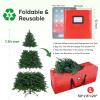 BALEINE 7.5 ft Christmas Tree Storage Bag, Heavy Duty Extra Large Artificial Christmas Tree Bag with Reinforced Handles and Dual Zippers Wide Opening (Red, 7.5 ft) view 3