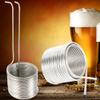 50' Mini Wort Chiller Coil Stainless Steel Home Brewing Beer Cooling Immersion, 1-3 Gallon Batch Immersion Wort Chiller, Leak Free Compression Barbs, Garden Hose Fitting Included view 2