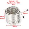 50' Mini Wort Chiller Coil Stainless Steel Home Brewing Beer Cooling Immersion, 1-3 Gallon Batch Immersion Wort Chiller, Leak Free Compression Barbs, Garden Hose Fitting Included view 3