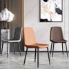 CraftThink Modern Dining Chairs, Metal Modern Contemporary Kitchen Chair Dining Room Side Parsons Chair Side Chair for Home Kitchen- Set of 4, Light Gray view 2