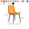 CraftThink Modern Dining Chairs, Metal Modern Contemporary Kitchen Chair Dining Room Side Parsons Chair Side Chair for Home Kitchen- Set of 4, Light Gray view 3