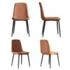 CraftThink Modern Dining Chairs, Metal Modern Contemporary Kitchen Chair Dining Room Side Parsons Chair Side Chair for Home Kitchen- Set of 4, Light Gray view 4