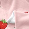 Girls Strawberry Blanket Queen,Kawaii Strawberry Throw Blanket for Kids,Japanese Style Pink Cute Cartoon Fruit Food Theme Fleece Blanket,Girly White Floral Flannel Blanket Sofa Bed Couch Decor view 3