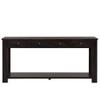 63'' Retro Console Table Sofa Table with 4 Drawers, Narrow Long Entryway Table Accent Table with Bottom Shelf for Living Room Hallway Entryway (Black) view 4