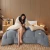 ZTGL Winter Quilt, Thicken Warm Lamb Cashmere Comforter Winter, Lamb Wool Blanket, Heavy Blankets for Winter Double Bed, Double-Sided Warm Quilted Quilts,Soot,200 * 230cm (4.5kg) view 3
