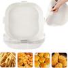 100PCS Air Fryer Disposable Paper Liner Air Fryer Paper Square Natural Parchment Paper For Air Fryer Non-Stick Oil-Proof For Air Fryer Microwave Oven Frying Pan (White) view 2